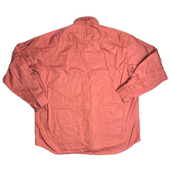 Bass Pro Shops Redhead L/S Button Up Shirt Men's 2XL Pumpkin Orange 100% Cotton - Picture 4 of 6